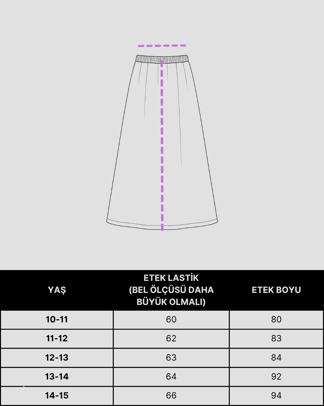 Modest Uzun Kız Çocuk Mevsimlik Etek