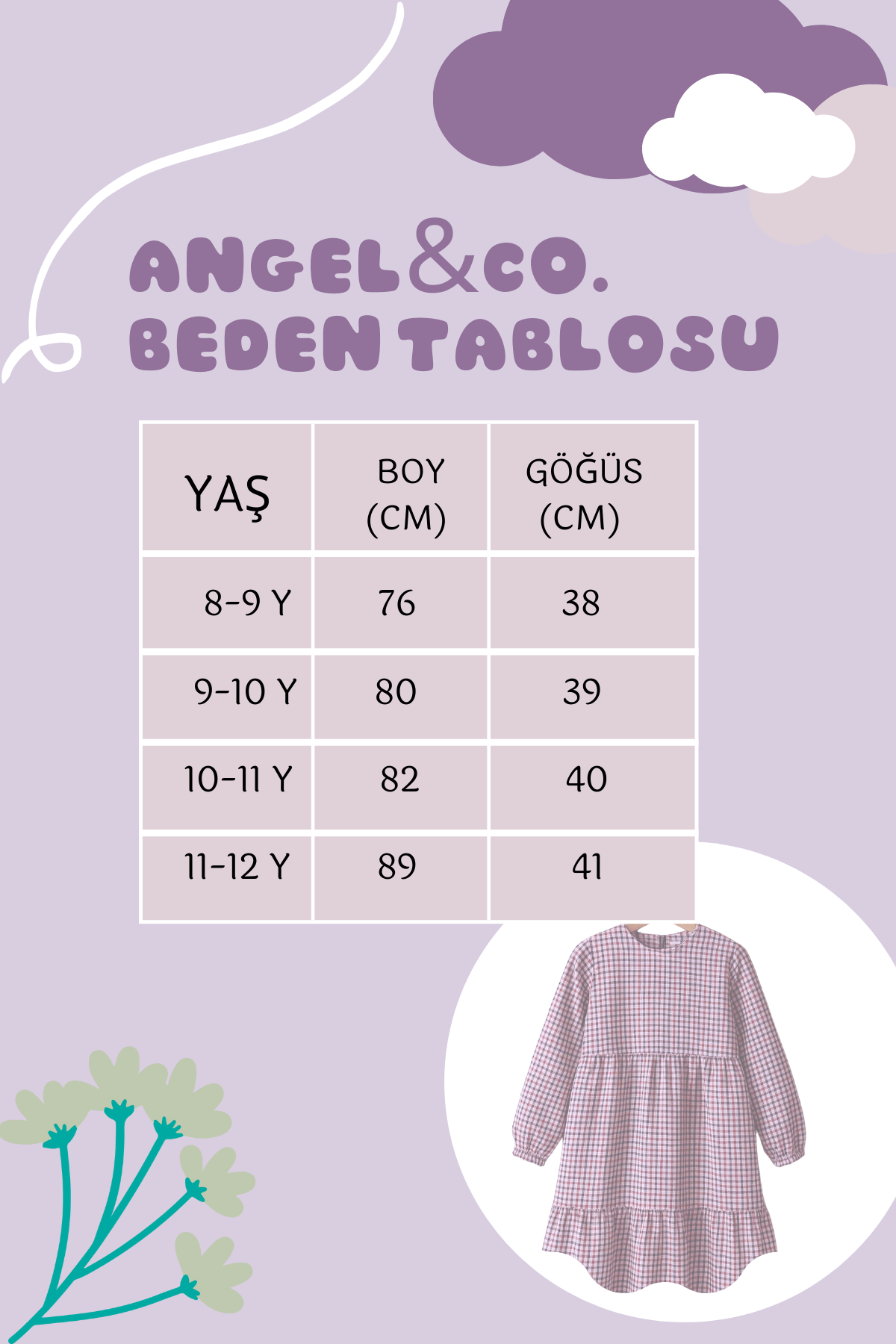 Kareli Robadan Kat Etekli Elbise