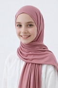 Penye Şal Pudra Pembe 65x170 cm