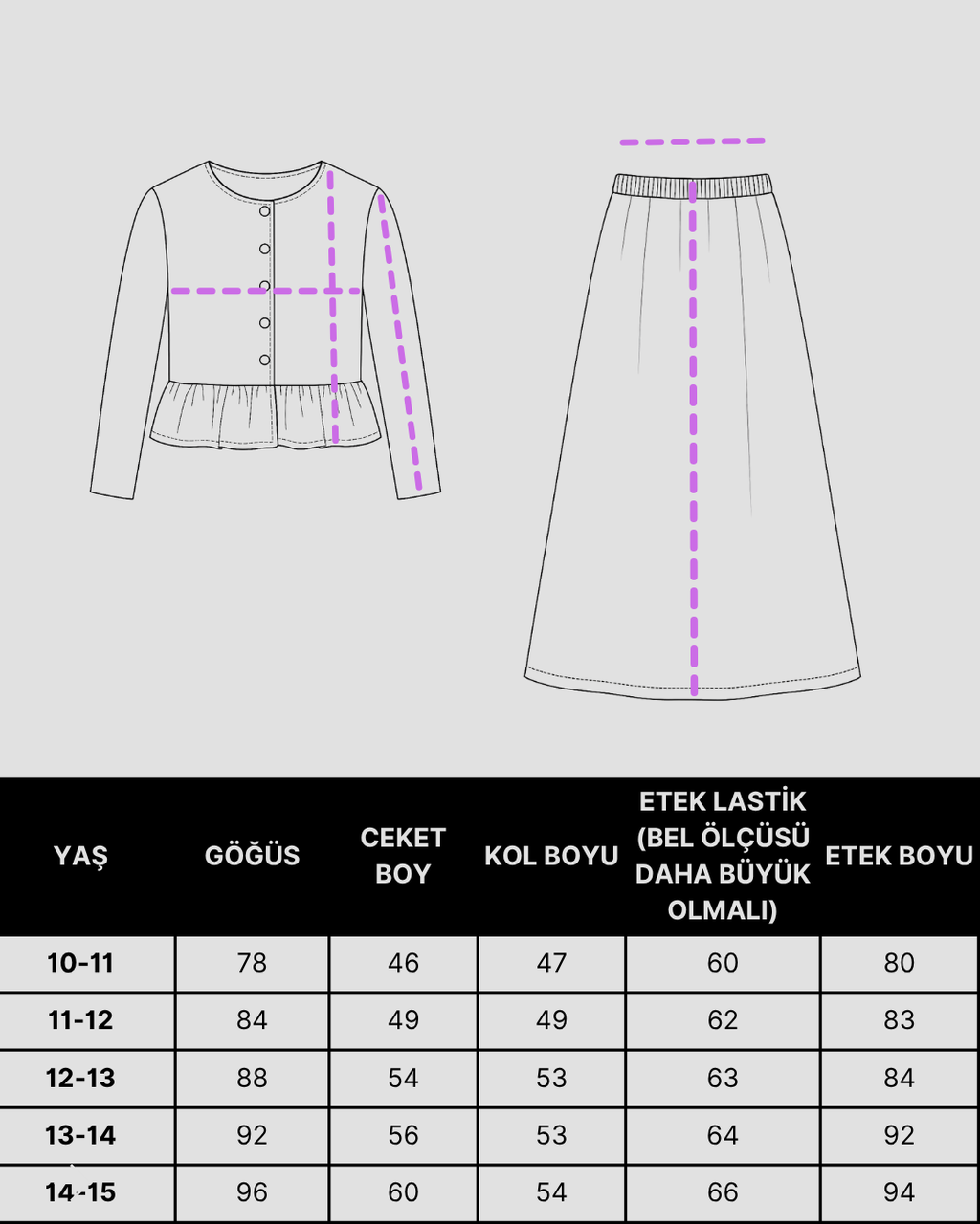 Vişne Peplum Takım