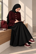 Peplum 3'lü Takım (Alt+Üst+Şal)