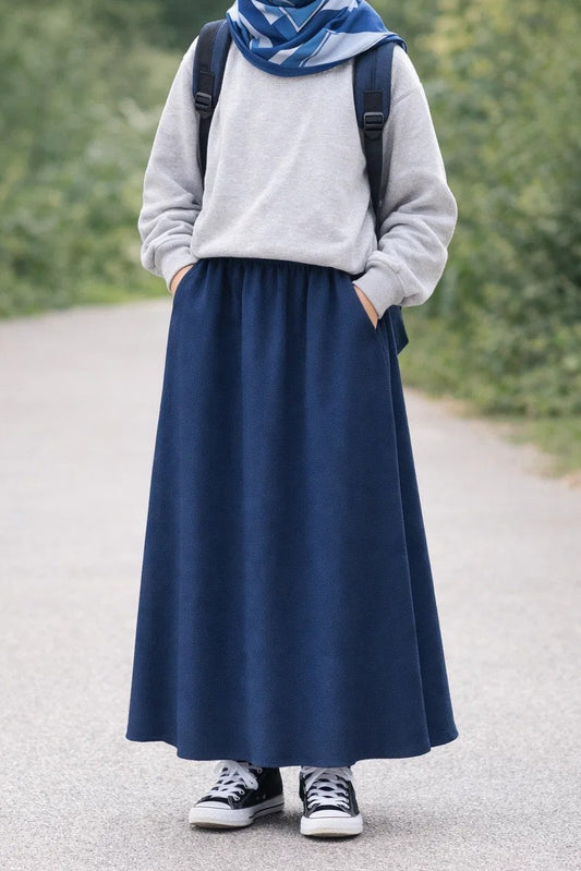 Modest Uzun Kız Çocuk Mevsimlik Etek